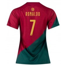 Portugal Cristiano Ronaldo #7 Hemmatröja Dam VM 2022 Korta ärmar